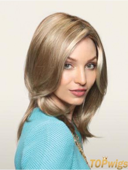 Layered Long Straight Blonde 16 inch Sassy Monofilament Wigs