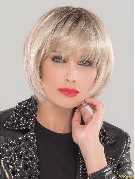 10 inch Short Platinum Blonde Synthetic Wigs