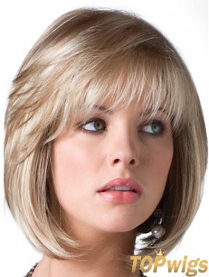 Blonde Capless Synthetic Bob Wigs UK Sale