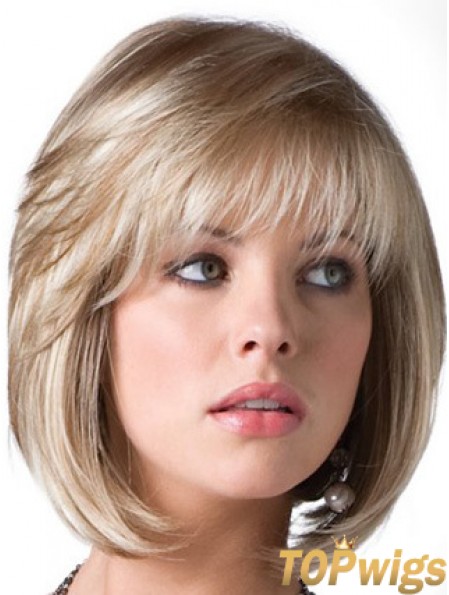 Blonde Capless Synthetic Bob Wigs UK Sale