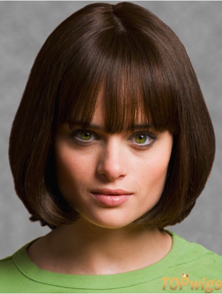 Synthetic Wigs Bob UK Capless Brown Color