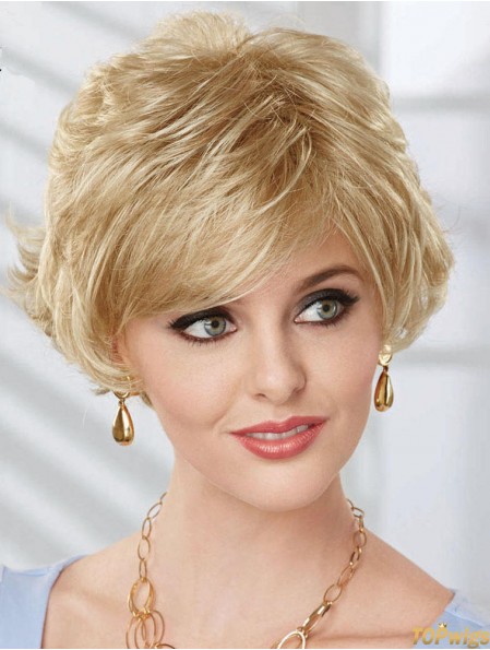 Bob Wig UK With Synthetic Capless Wavy Style Chin Length