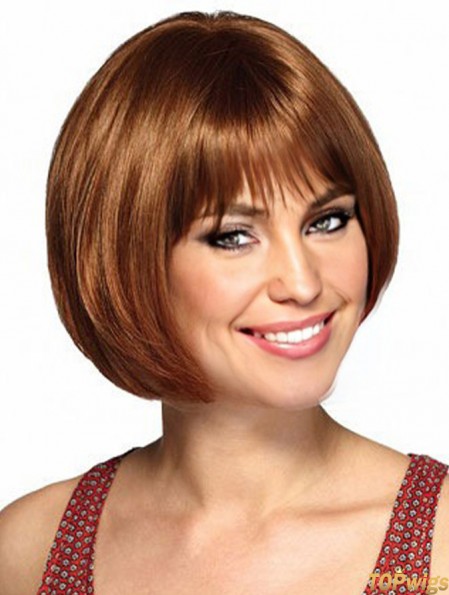 Capless Short Straight Auburn High Quality Bob Wigs