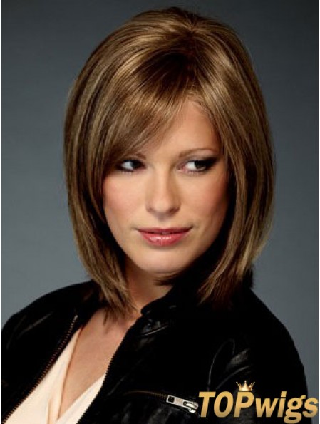 Capless Chin Length Straight Brown Best Bob Wigs