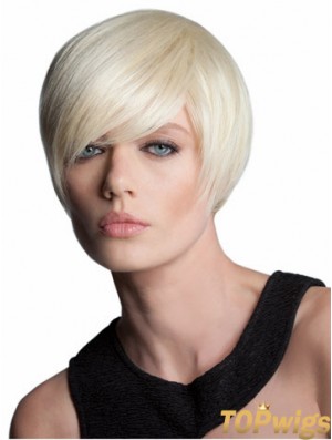 Capless Short Straight Blonde Style Bob Wigs