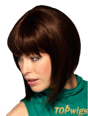 Capless Chin Length Straight Auburn Online Bob Wigs