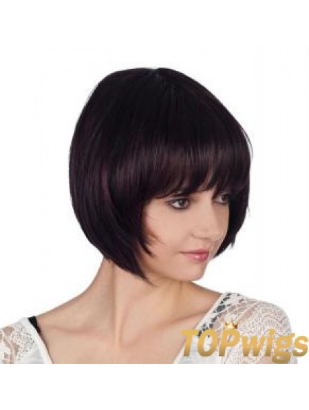 Straight Chin Length Auburn 10 inch Capless Cheap Bob Wigs