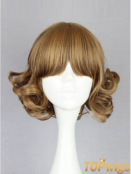 Capless Chin Length Wavy Blonde Amazing Bob Wigs