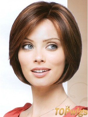 Capless Chin Length Straight Auburn Cheapest Bob Wigs