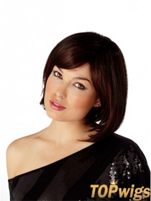 Capless Chin Length Straight Auburn Gorgeous Bob Wigs