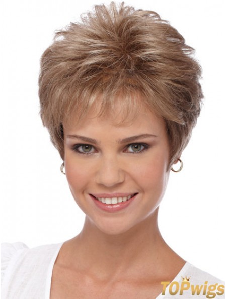 Short Wigs For Women With Capless Boycuts Cropped Length Wavy Style