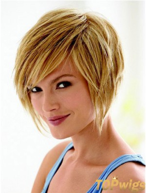 Short Hair Styles Bob With Capless Synthetic Straight Style Bobs