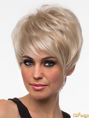 Wigs Online UK Blonde Color With Capless Cropped Length