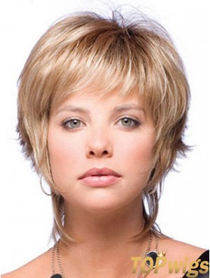 Boycuts Straight Blonde Capless Beautiful Short Wigs