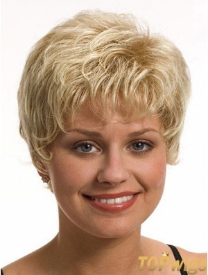 Boycuts Wavy Blonde Capless Best Short Wigs