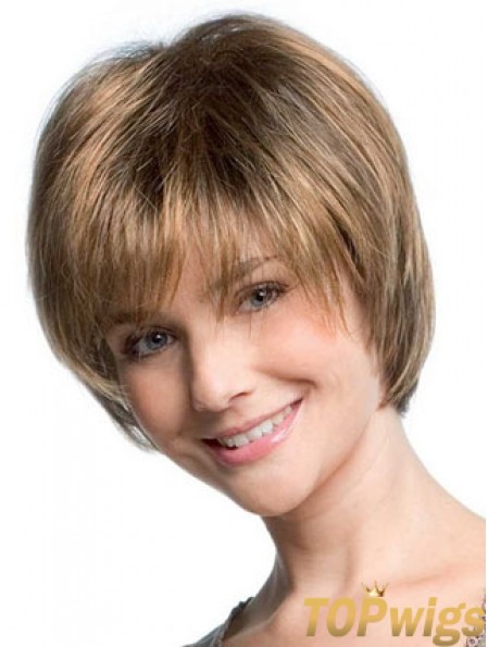 Bobs Straight Blonde Capless Sassy Short Wigs