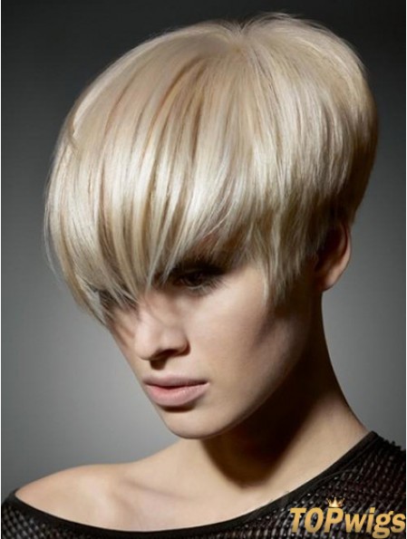 Boycuts Straight Blonde Capless Flexibility Short Wigs