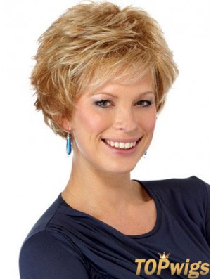 Boycuts Wavy Auburn Capless Hairstyles Short Wigs