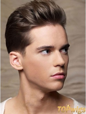 Remy Human Brown Straight Cropped Old Man Wigs For Sale