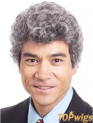 Curly 6 inch Capless Short Synthetic Old Man Wigs