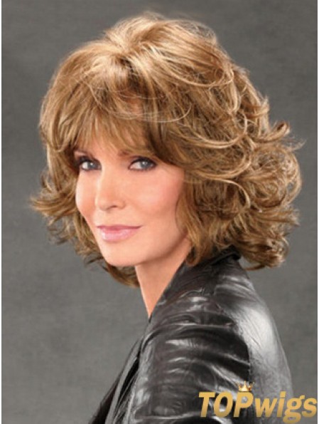 Brown Human Wigs With Bangs Lace Front 