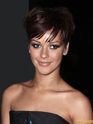 Synthetic Wigs Boycuts Cropped Auburn