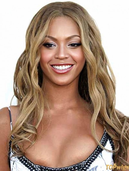 Long Capless Blonde Synthetic Wavy 16 inch  Wig UK