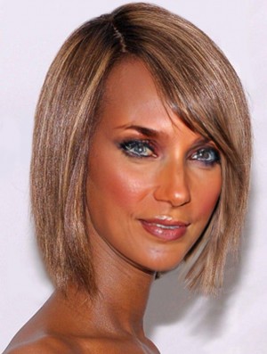 Chin Length Straight Lace Front Brown 10 inch Style Iman Wigs