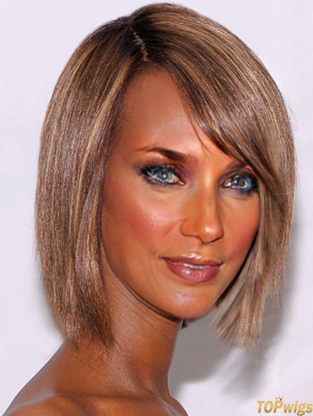 Chin Length Straight Lace Front Brown 10 inch Style Iman Wigs