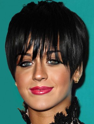 Suitable Cropped Black Straight Capless  Wigs