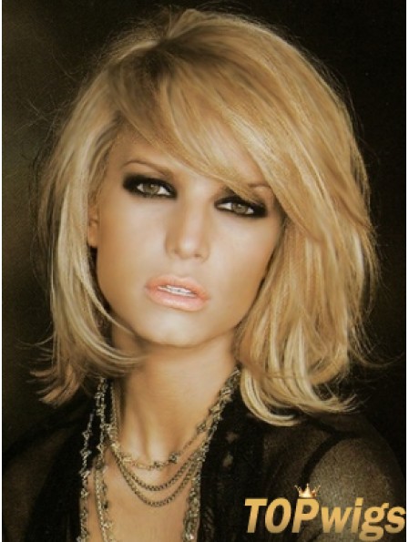 Jessica Simpson Wig Blonde Color Shoulder Length With Bangs