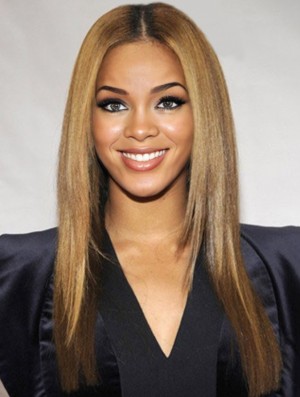 Brown Long Straight Layered Lace Front 18 inch  Wigs