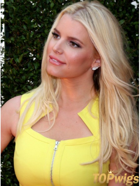 Wavy Lace Front Layered Long Blonde Designed Jessica Simpson Wigs