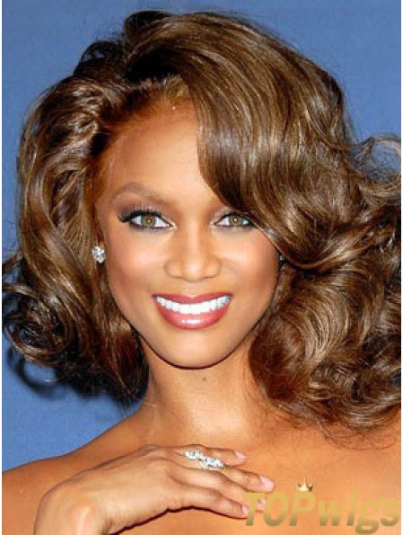 Brown Wavy Without Bangs Lace Front 12 inch Fabulous Tyra Banks Wigs