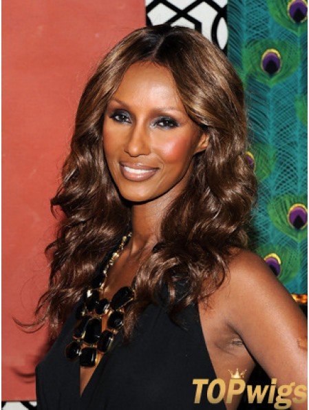 Long Wavy Lace Front Brown 18 inch Cheapest Iman Wigs