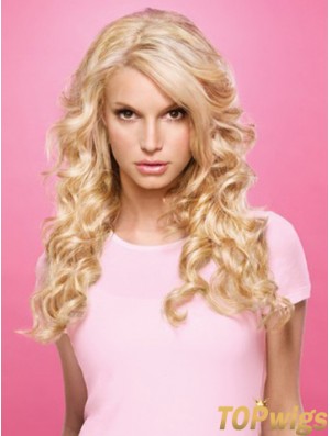 Wavy Lace Front Layered Long Blonde Popular Jessica Simpson Wigs