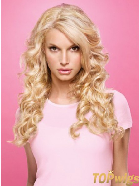 Wavy Lace Front Layered Long Blonde Popular Jessica Simpson Wigs