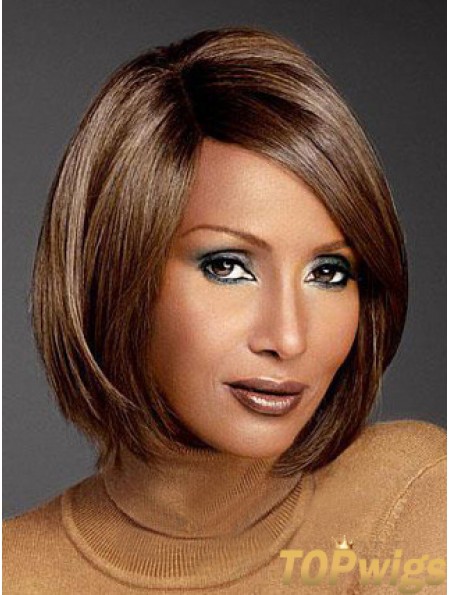 Chin Length Straight Lace Front Auburn 10 inch Convenient Iman Wigs