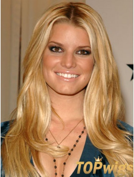 18 inch Exquisite Blonde Long Wavy Layered Jessica Simpson Wigs