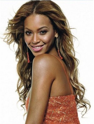 Brown Long Wavy Without Bangs Lace Front 22 inch  Wigs