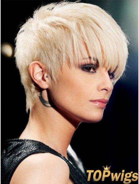 The Wig Store Plattinum Color Capless Short Length Boycuts