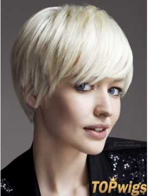 Monofilament Grey Short Straight 8 inch Soft Fashion Wigs