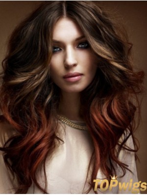 Best Ombre/2 Tone Long Wavy Layered 20 inch Human Lace Wigs