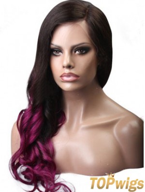 Long Wavy Without Bangs Full Lace 24 inch Hairstyles Black Women Wigs