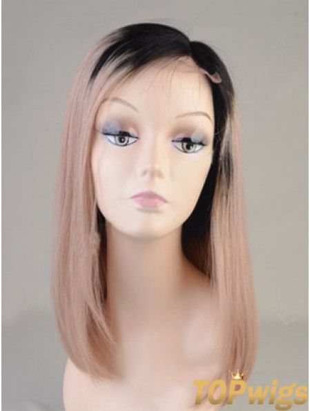 Long Straight Without Bangs Full Lace 14 inch Best Black Women Wigs