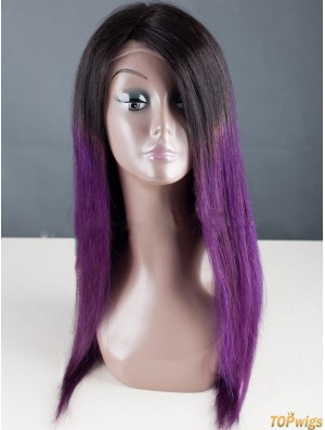 Long Straight Without Bangs Full Lace 18 inch Designed Black Women Wigs