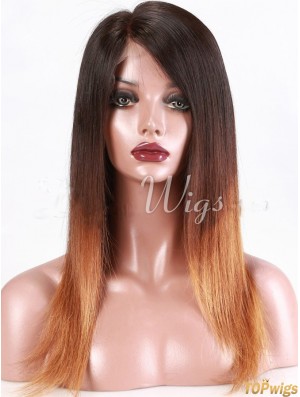 Long Straight Without Bangs Full Lace 18 inch Beautiful Black Women Wigs