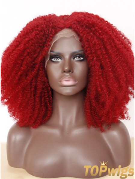 Comfortable 14 inch Long Kinky Wigs For Black Women