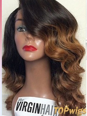 Ombre/2 Lale Front Wavy With Bangs Black Woman Looking For 100% Human Hair