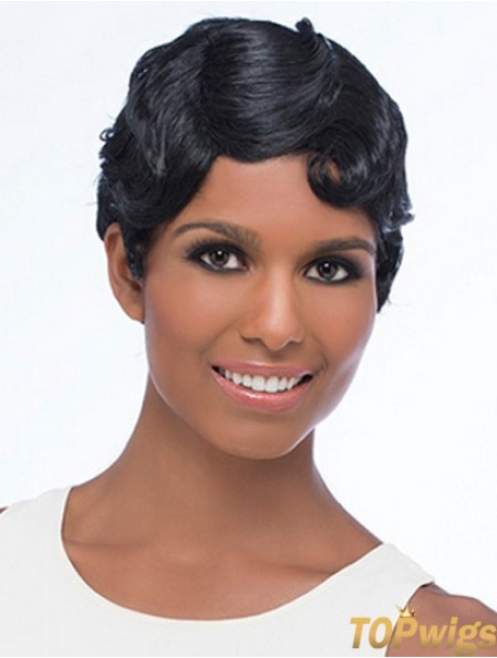 Wavy Black Suitable Short Classic Wigs